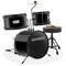 Gammon 3-Piece Junior Drum Set with Throne, Complete Beginner Kit with Bass Drum, Toms, Cymbal, Pedal, and Drumsticks